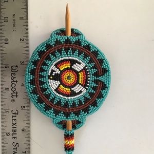 Native American Beaded Hair Stick Barrett